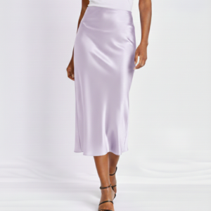 Lavender Satin Skirt