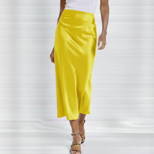 Yellow Satin Skirt